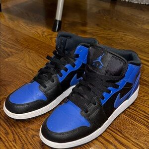 Nike Air Jordan Black and Blue Sneakers